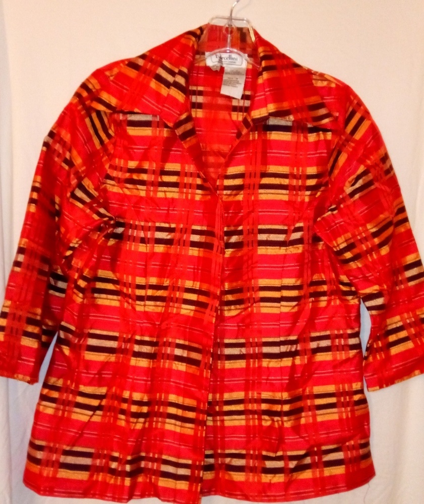 Borcellini 10 Red & Gold Orange Blazer Jacket